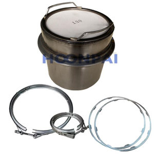 Catalyst Converter Seal Ring Exhaust Filter Stainless Steel Clamp Kit Gasket for Volvo Truck Parts 7421445536, 7421570880, 7421445539